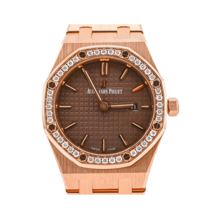 Audemars Piguet Royal Oak Rose Gold Brown Stick Dial 67651OR.ZZ.D080CA.01