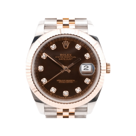 Rolex Datejust Stainless Steel and Rose Gold Brown Diamond Dial 126331