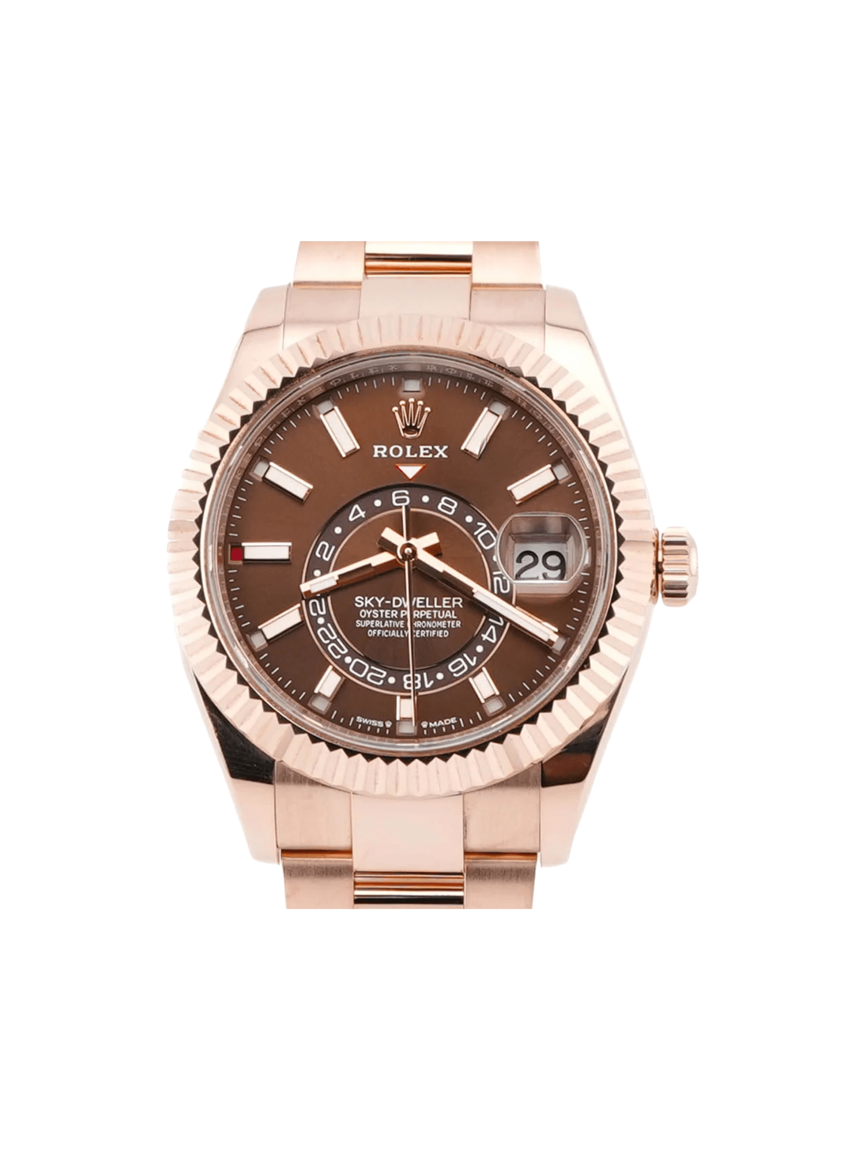 Rolex Sky-Dweller Rose Gold Chocolate Dial 336935
