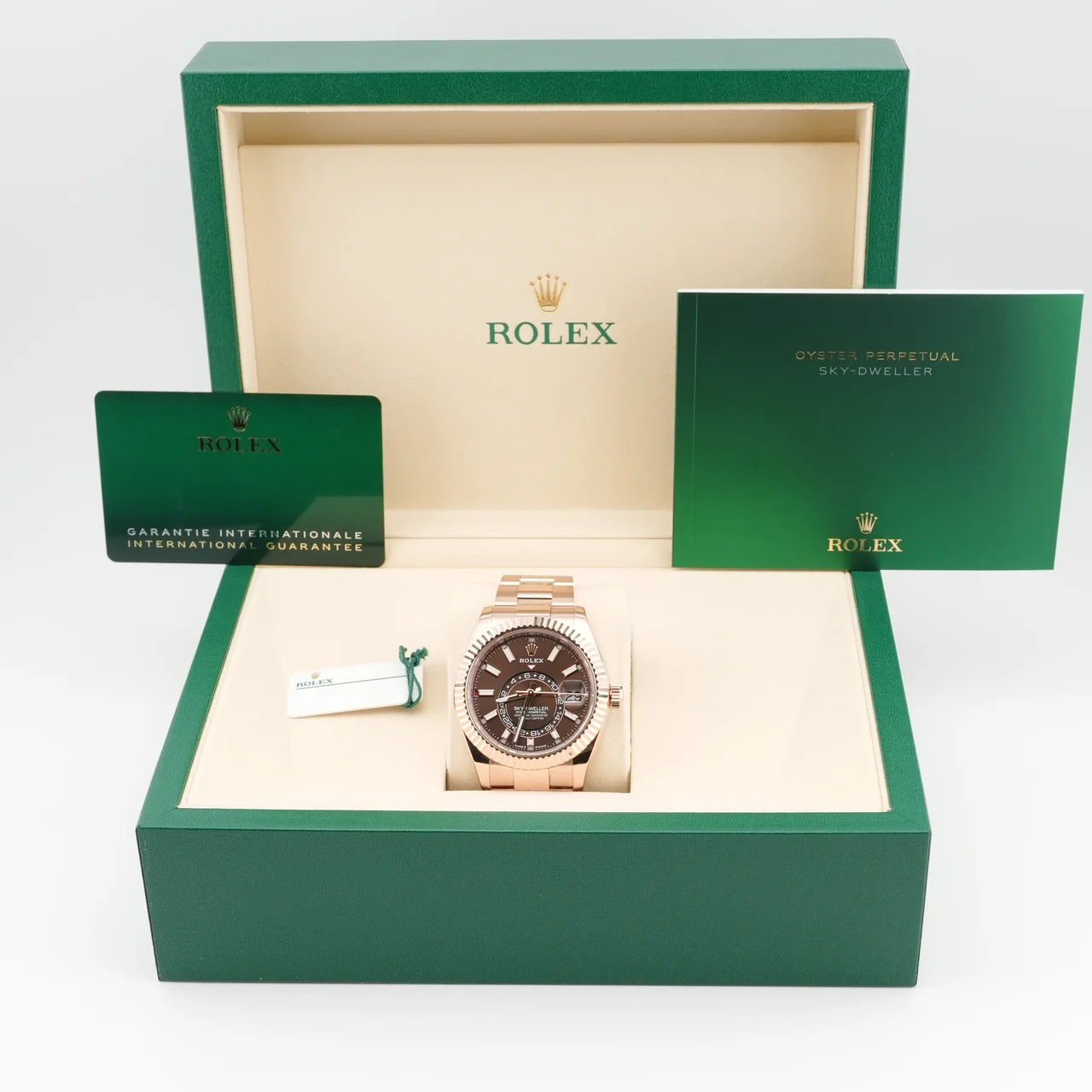 Rolex Sky-Dweller Rose Gold Chocolate Dial 336935