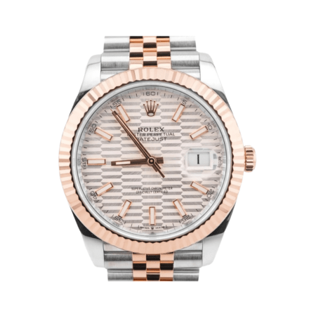 Rolex Datejust Steel and Rose Gold Silver Fluted Motif Dial 126331