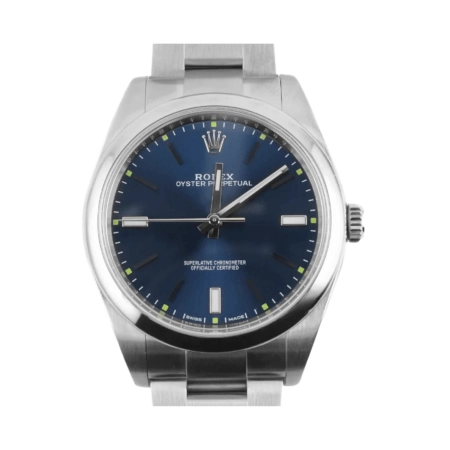 Rolex Oyster Perpetual Stainless Steel Blue Dial 114300