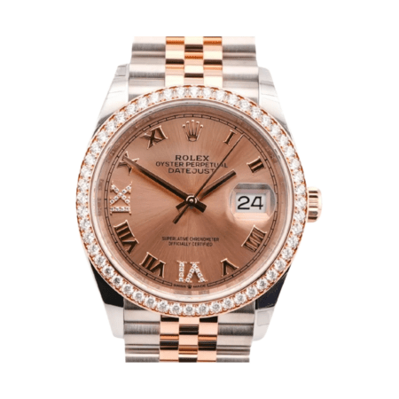 Rolex Datejust Steel and Rose Gold Rose Roman Diamond Dial 126281RBR