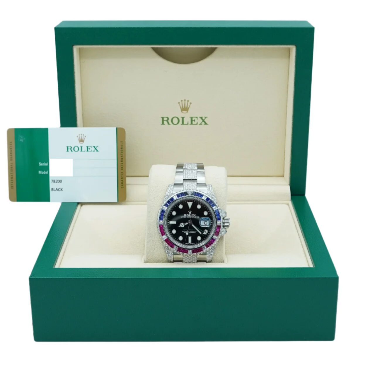 Rolex GMT-Master II Stainless Steel Diamond Black Dial 116710LN