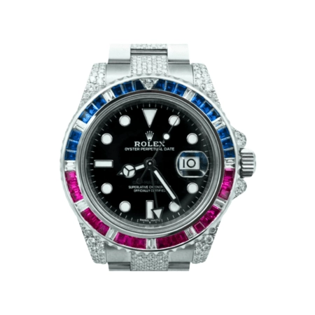 Rolex GMT-Master II Stainless Steel Diamond Black Dial 116710LN