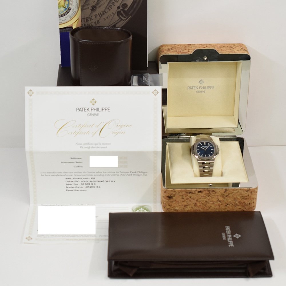 Patek Philippe Nautilus 50th Anniversary White Gold Blue Dial 5810/1G-001