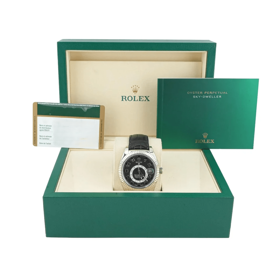 Rolex Sky-Dweller White Gold Black Arabic Dial 326139