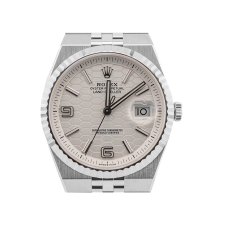 Rolex Land-Dweller Stainless Steel and White Gold White Arabic Dial 127334