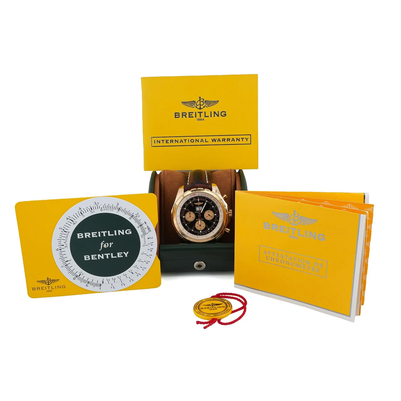 Breitling Bentley 6.75 Rose Gold Black Dial H44363