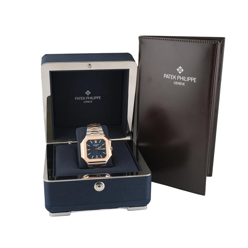 Patek Philippe Cubitus Stainless Steel and Rose Gold Blue Stick Dial 5821/1AR-001