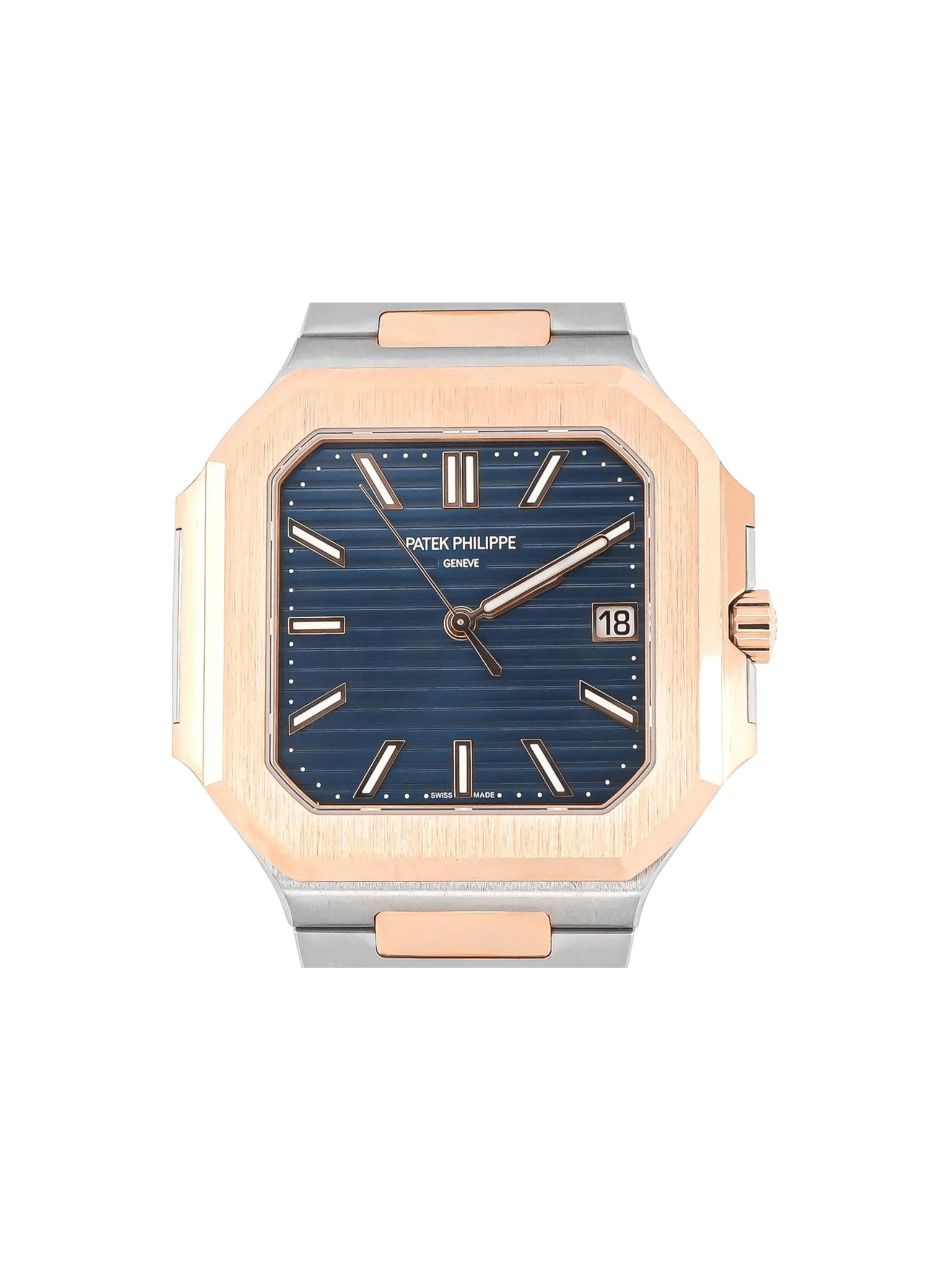 Patek Philippe Cubitus Stainless Steel and Rose Gold Blue Stick Dial 5821/1AR-001
