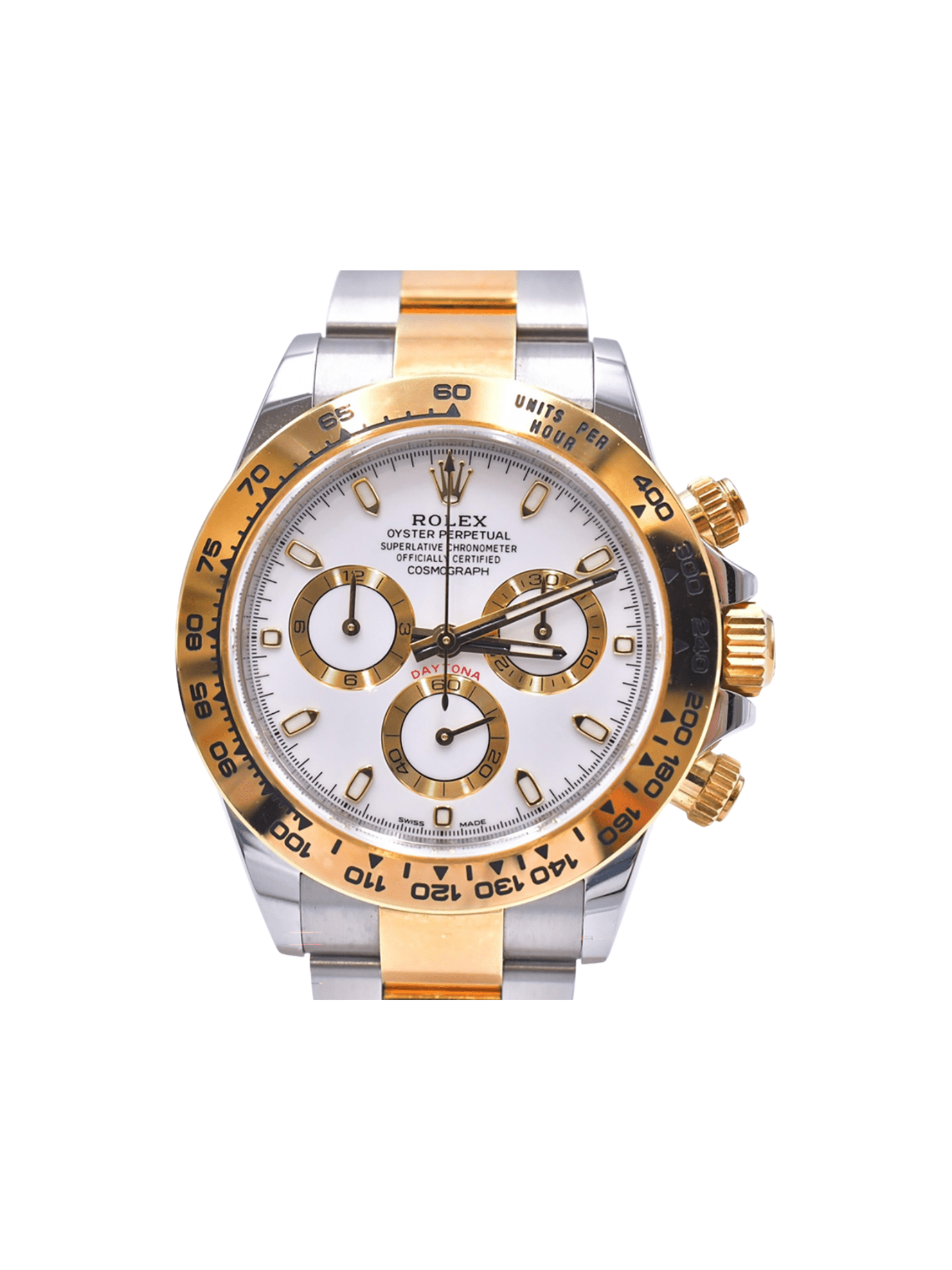 Rolex Daytona Stainless Steel and Yellow Gold White Dial 116503