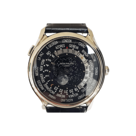 Patek Philippe World Time 175th Anniversary White Gold Black Dial 5575G-001