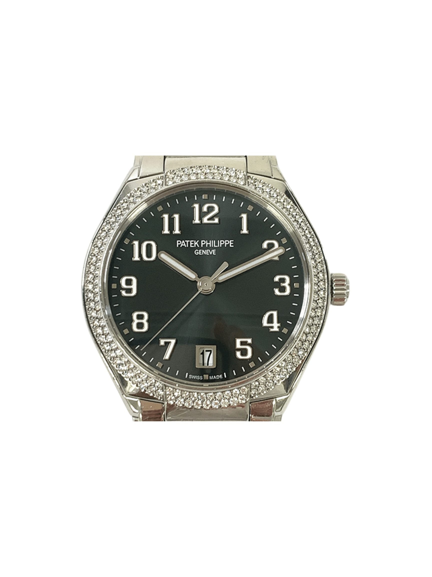 Patek Philippe Twenty~4 Diamond Bezel Stainless Steel Green Dial 7300/1200A-011