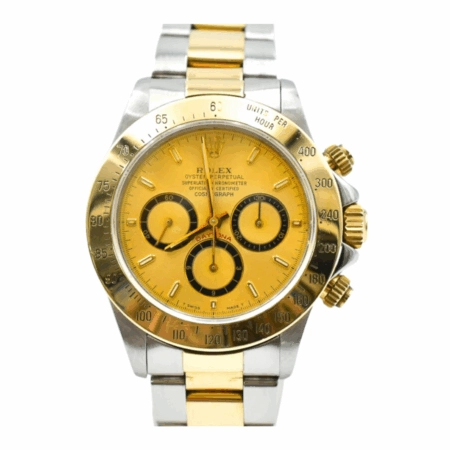 Rolex Daytona Yellow Gold Steel Champagne Dial 16523 Bracelet