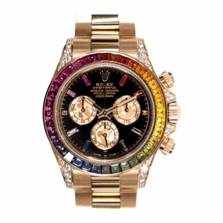 Rolex Daytona Rainbow Bezel Black Diamond Dial 116595RBOW