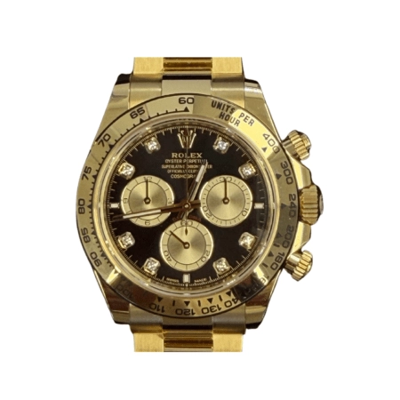Rolex Daytona Cosmograph Yellow Gold Black Diamond Dial 126508