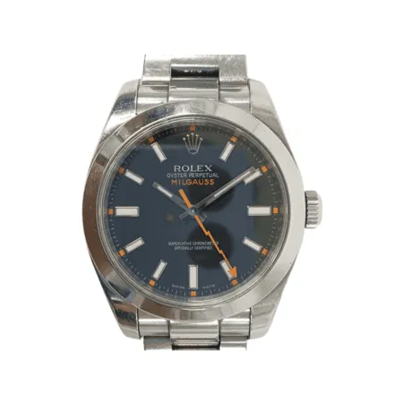 Rolex Milgauss Stainless Steel Green Crystal Black Stick Dial 116400GV