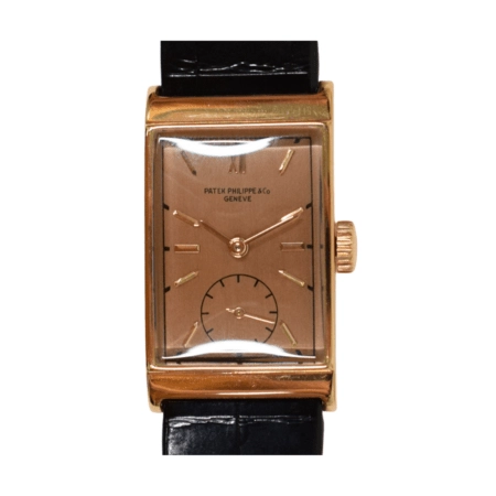 Patek Philippe Vintage Art Deco Rose Gold Champagne Stick Dial 1442R