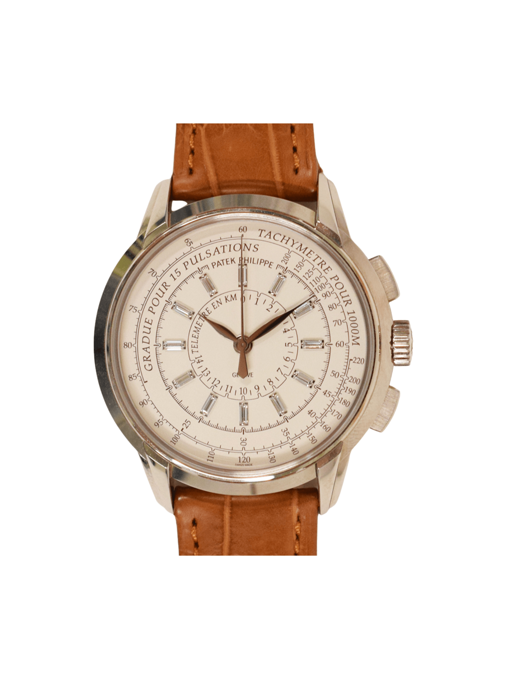 Patek Philippe Complication "175th Anniversary Celebration" White Gold Silver Diamond Dial 4675G-001