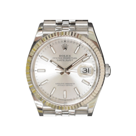 Rolex Datejust 36 Stainless Steel and White Gold Silver Dial 126234