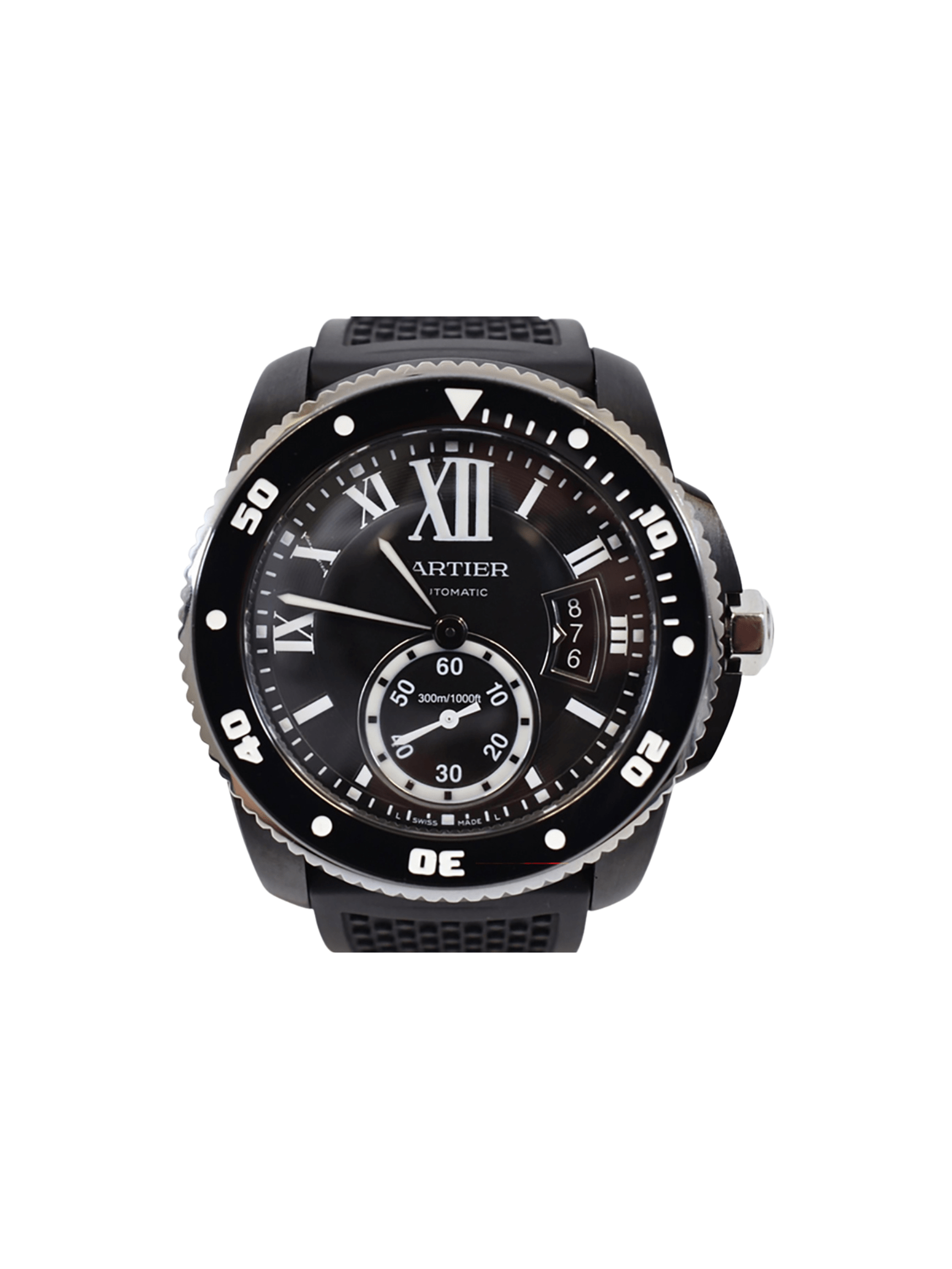 Cartier Calibre De Cartier Diver ADLC-Coated Stainless Steel Black Roman Dial WSCA0006