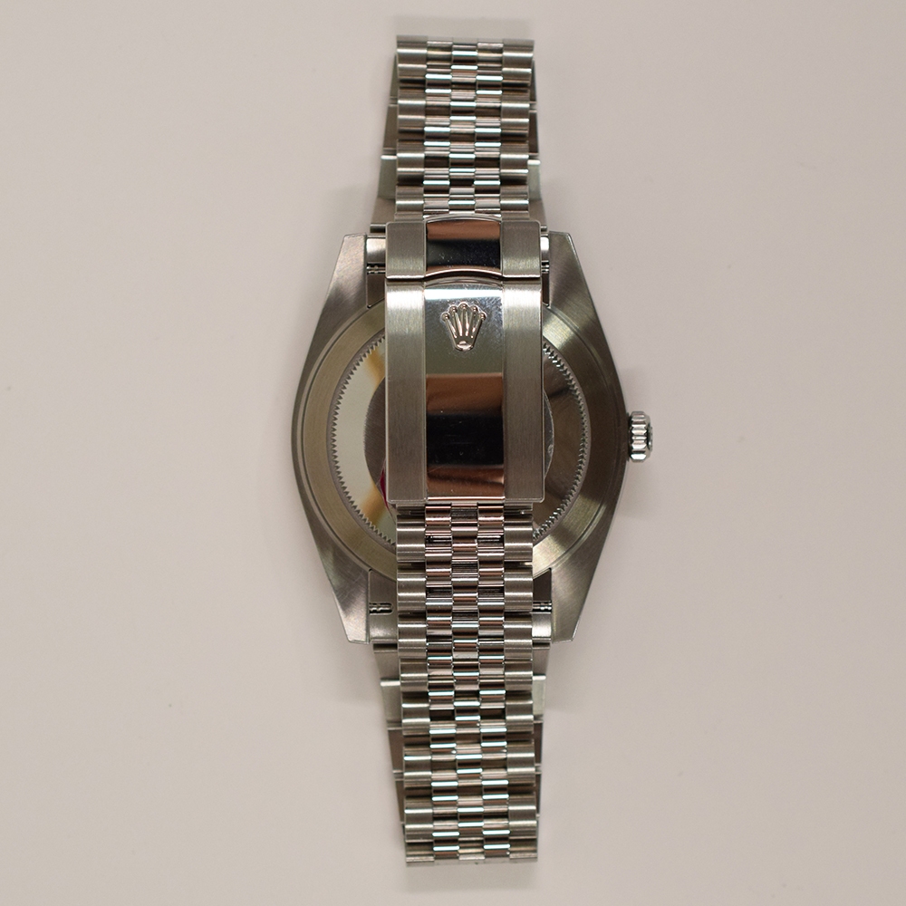 Rolex Datejust 41 Stainless Steel and White Gold Green Stick Dial 126334