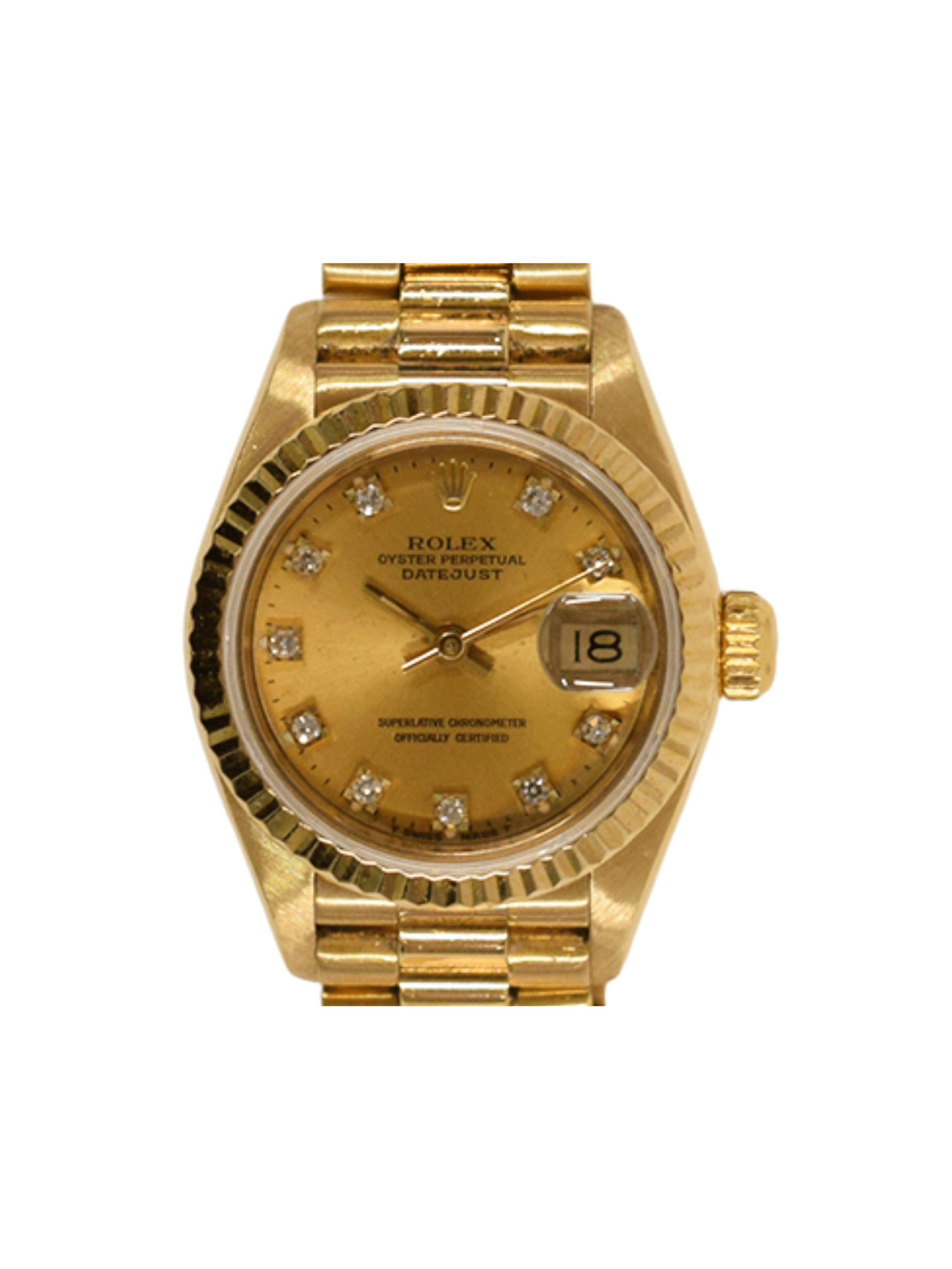 Rolex Lady-Datejust Yellow Gold Champagne Diamond Dial 69178G
