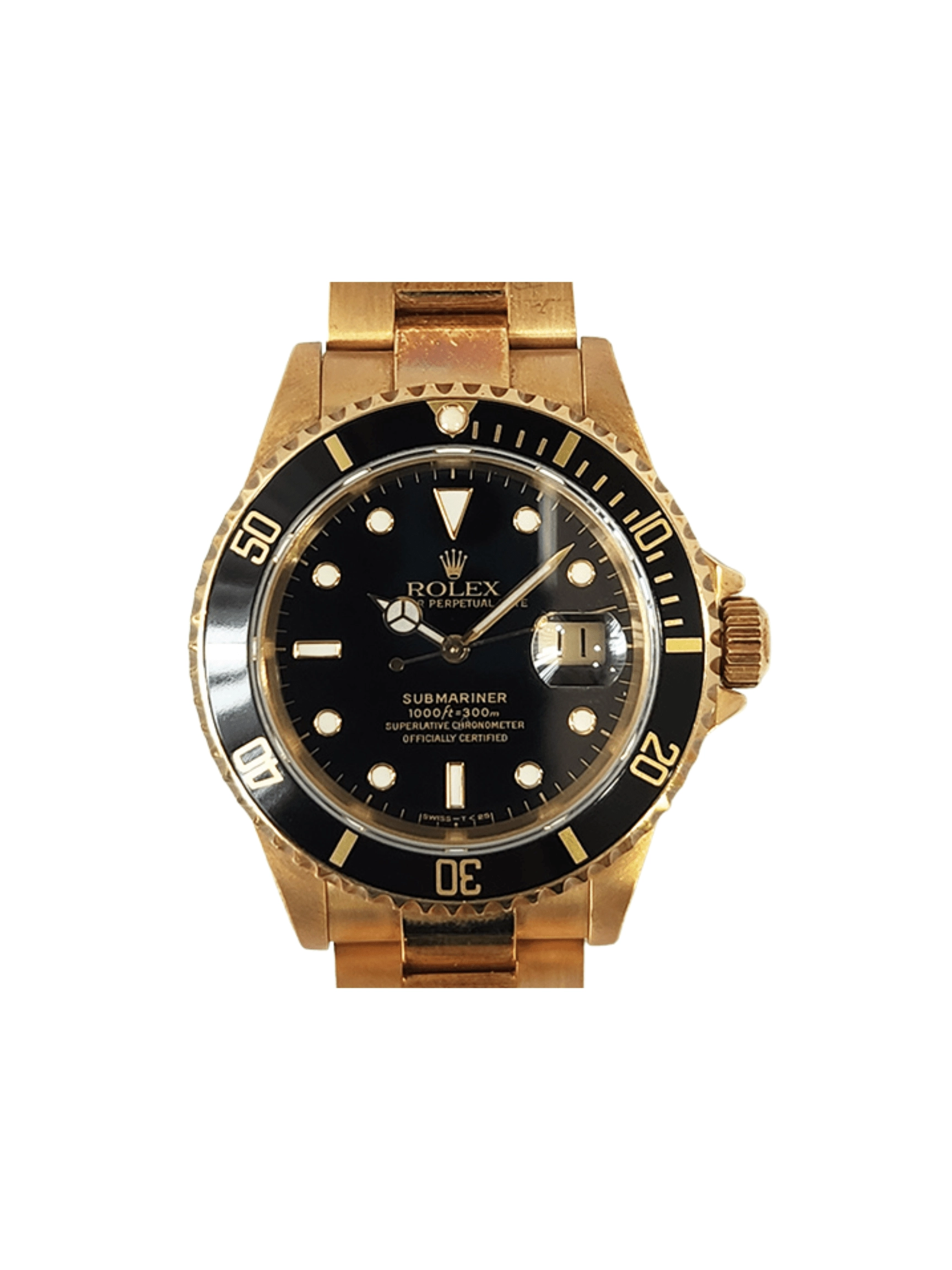 Rolex Submariner Date Yellow Gold Black Dial 16618