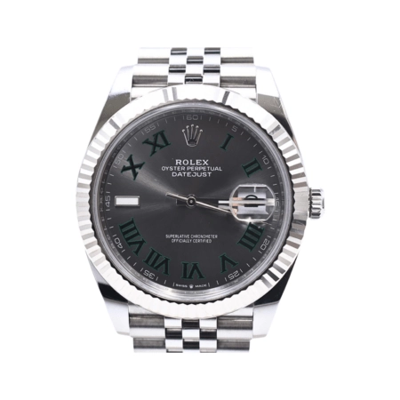 Rolex Datejust 41 Stainless Steel and White Gold Wimbledon Dial 126334
