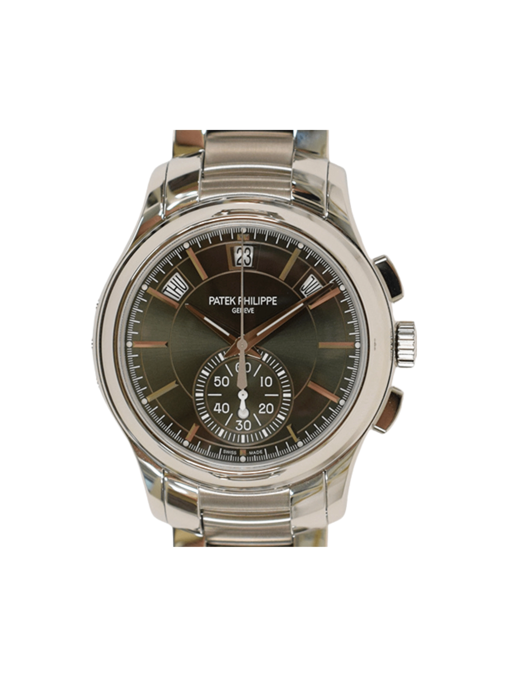 Patek Philippe Annual Calendar Chronograph Stainless Steel Green Dial 5905/1A-001