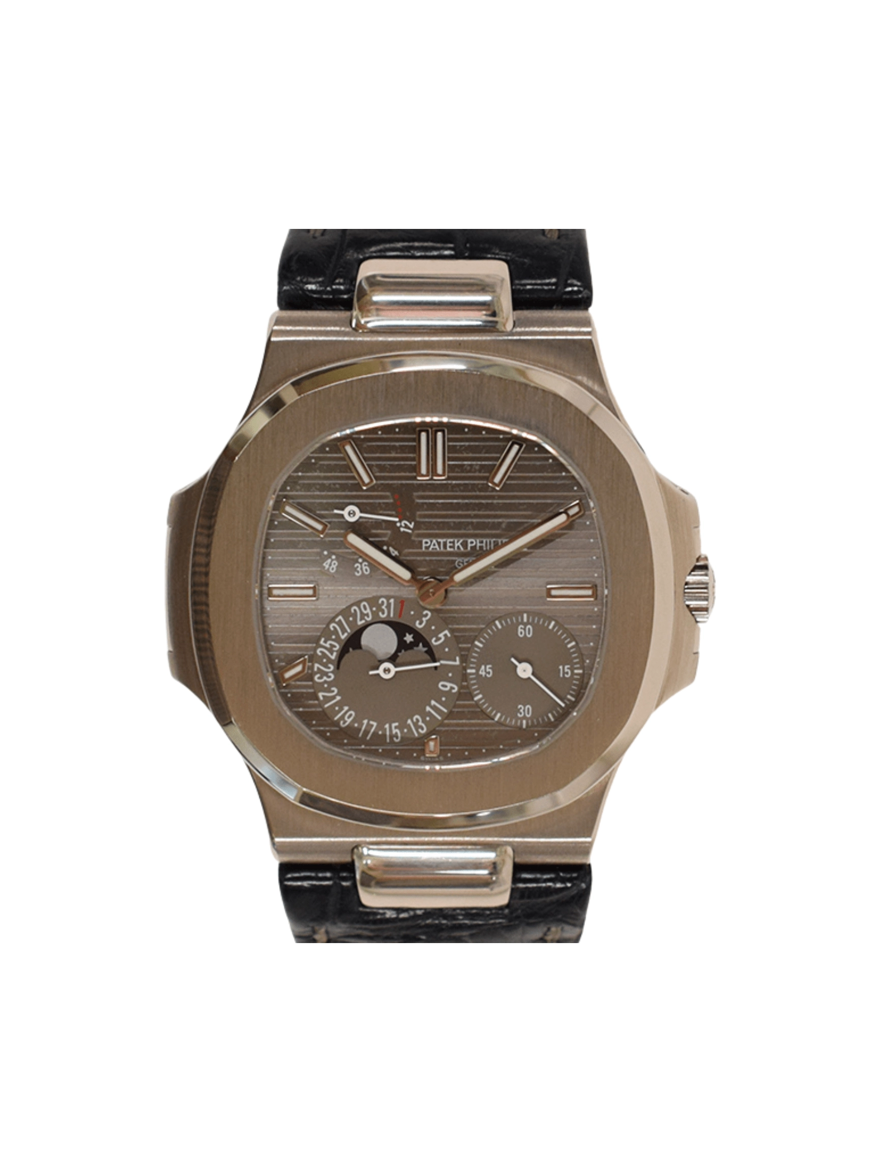 Patek Philippe Nautilus Moon Phases 40mm White Gold Grey Dial 5712G-001