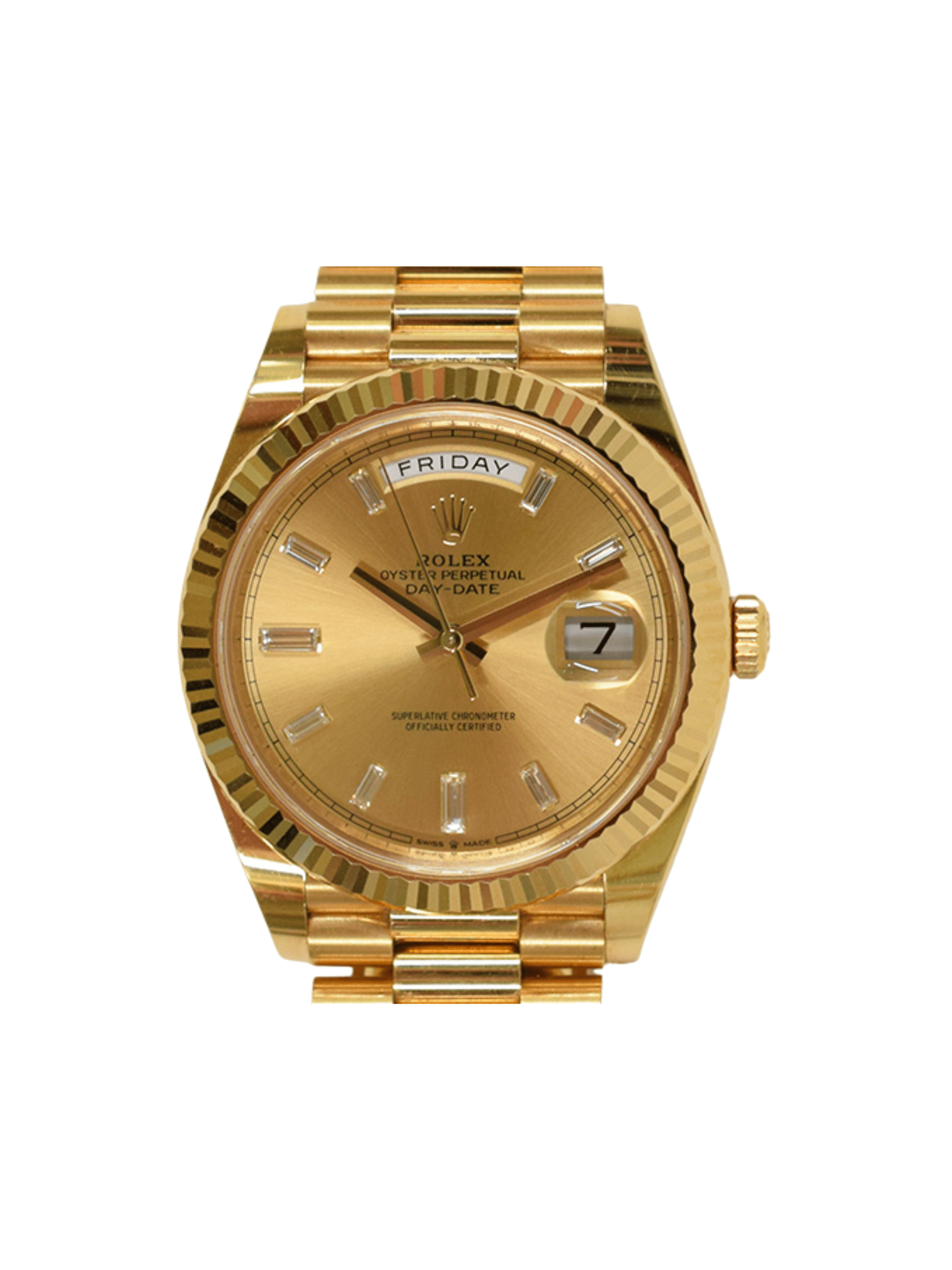 Rolex Day-Date 40 Yellow Gold Champagne Diamond Dial 228238A