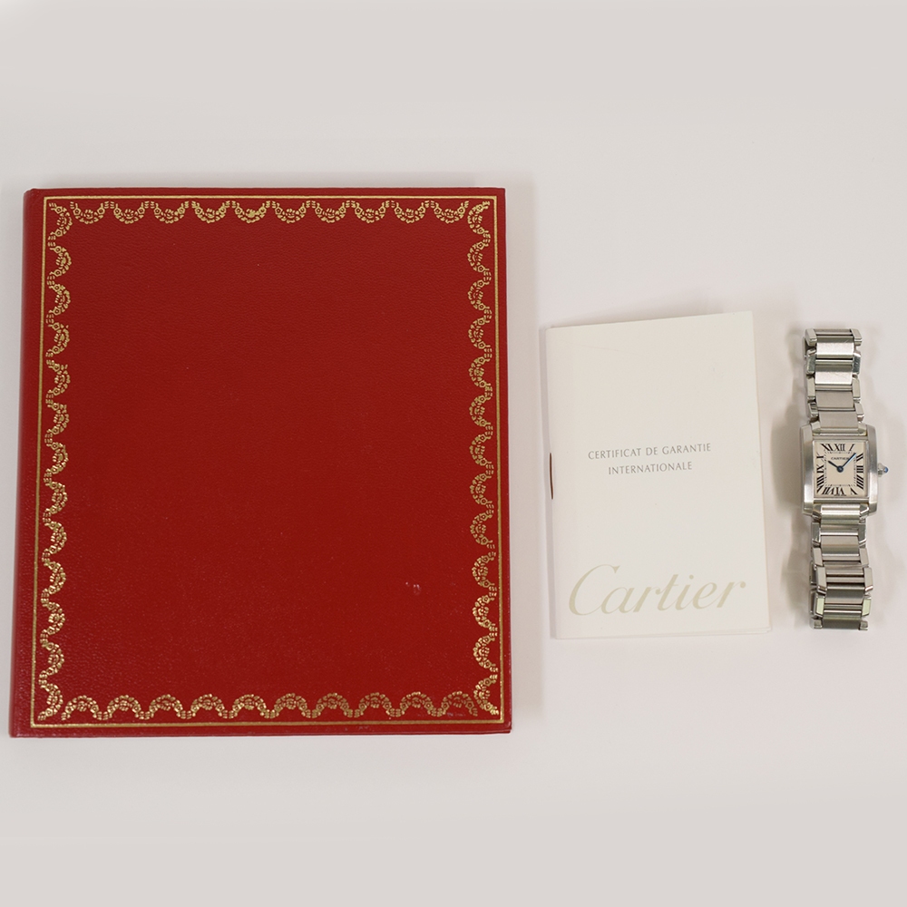 Cartier Tank Française Stainless Steel Ivory Roman Dial W51008Q3