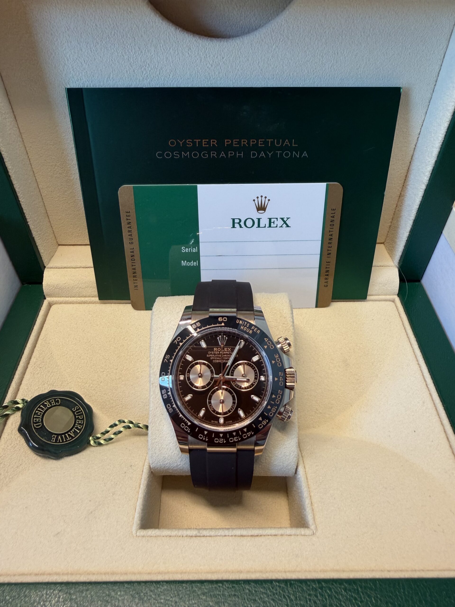 Rolex Daytona Rose Gold Black Dial 116515LN