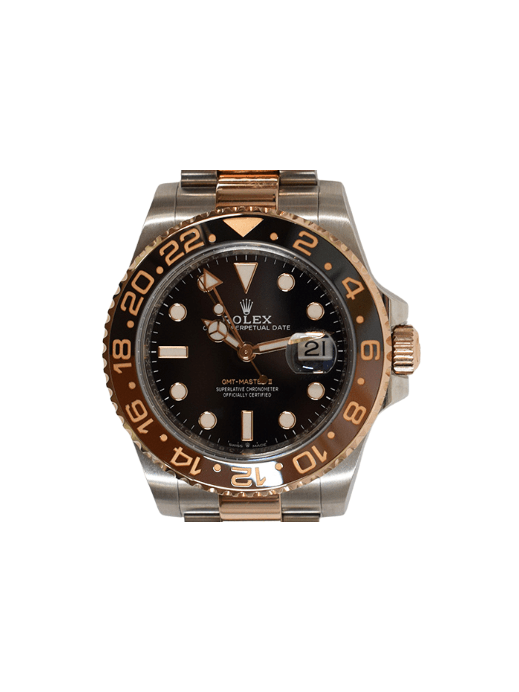 Rolex GMT-Master II Stainless Steel and Rose Gold "Root Beer" Dial 126711CHNR