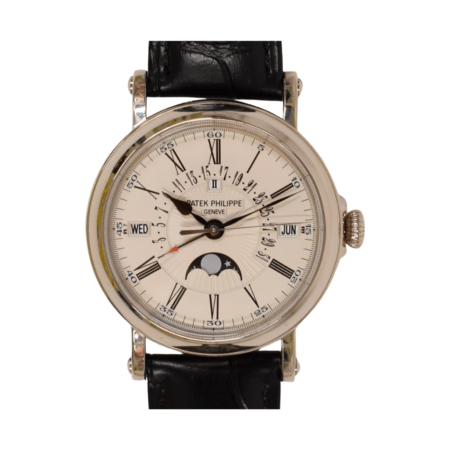 Patek Philippe Perpetual Calendar White Gold White Roman Dial 5159G-001