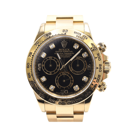 Rolex Daytona Yellow Gold Black Diamond Dial 116508G