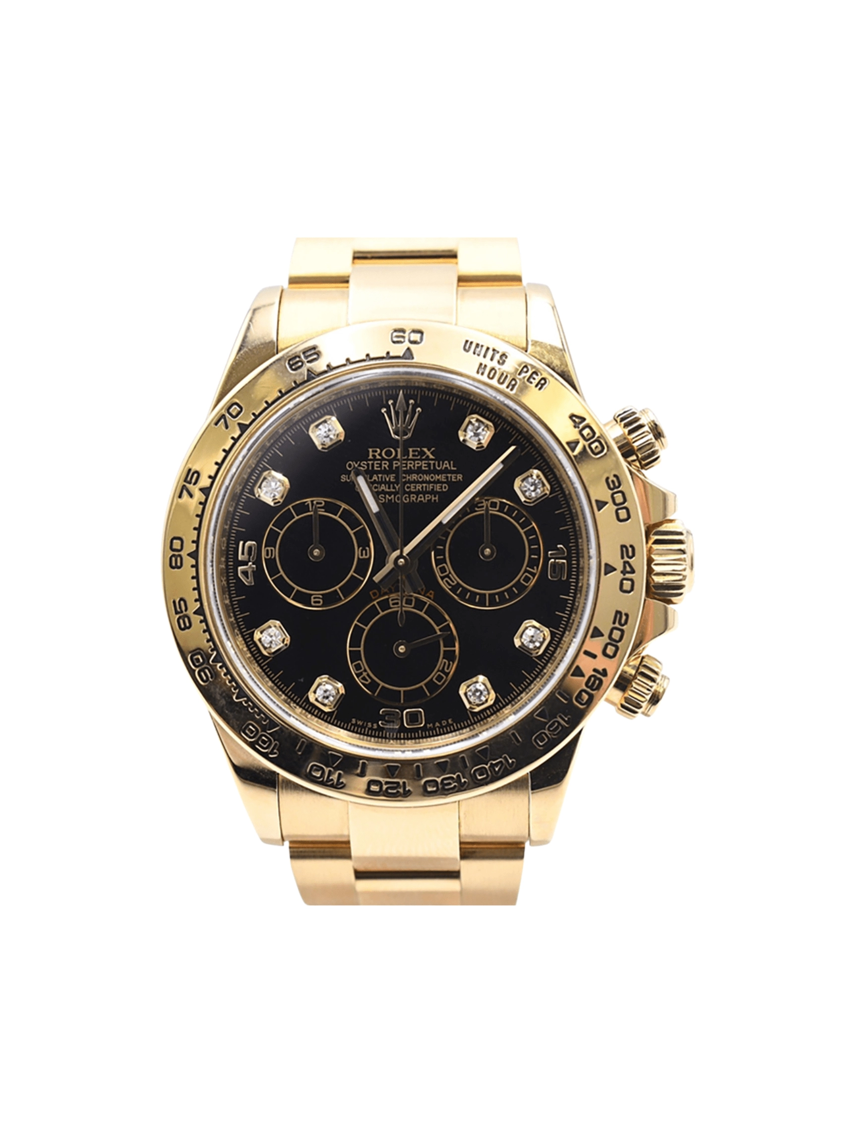 Rolex Daytona Yellow Gold Black Diamond Dial 116508G