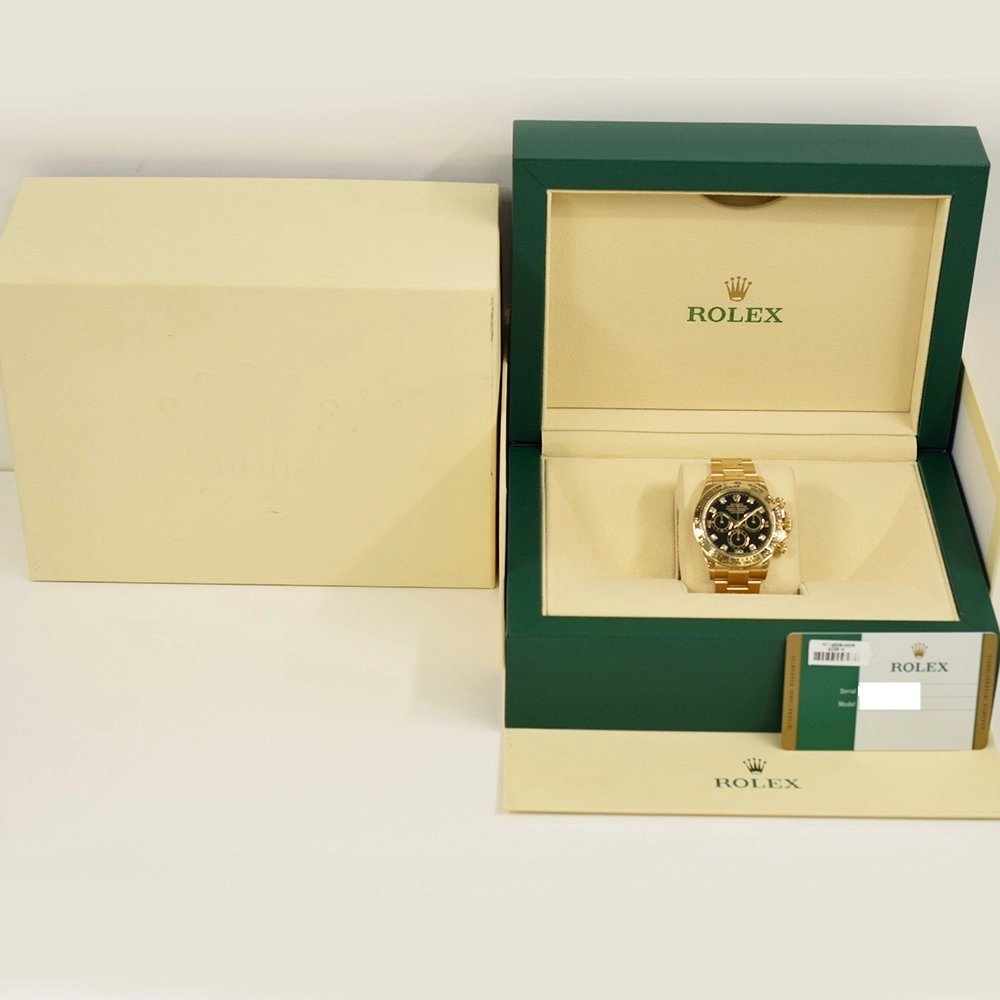 Rolex Daytona Yellow Gold Black Diamond Dial 116508G