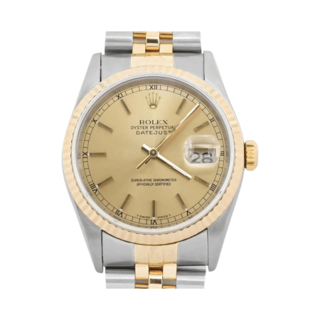 Rolex Datejust 36 Stainless Steel and Yellow Gold Champagne Dial 16233