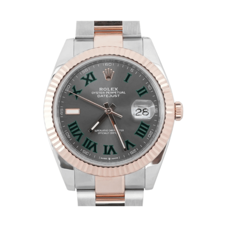 Rolex Datejust 41 Stainless Steel and Rose Gold Wimbledon Roman Dial 126331