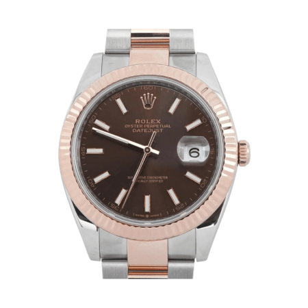 Rolex Datejust 41 Stainless Steel and Rose Gold Brown Stick Dial 126331
