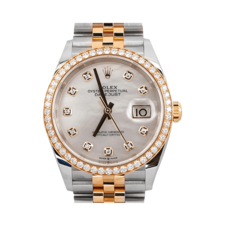 Rolex Datejust 36 Stainless Steel and Yellow Gold White MOP Diamond Dial 126283RBR