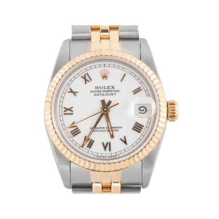 Rolex Datejust 31 Stainless Steel and Yellow Gold White Roman Dial 68273
