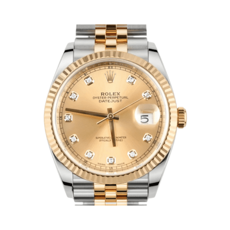 Rolex Datejust Stainless Steel and Yellow Gold Champagne Diamond Dial 126333