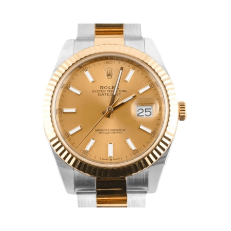 Rolex Datejust Stainless Steel and Yellow Gold Champagne Stick Dial 126333