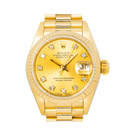 Rolex Lady-Datejust Yellow Gold Champagne Diamond Dial 69178