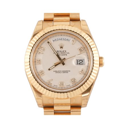 Rolex Day-Date II Yellow Gold Ivory Arabic Dial 218238