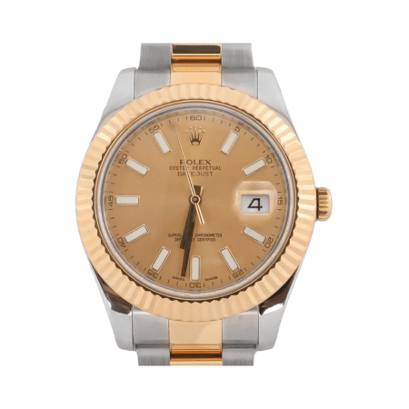Rolex Datejust II Stainless Steel and Yellow Gold Champagne Dial 116333